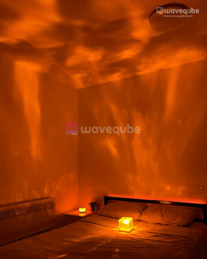 WaveQube - The Original Wave Lamp - Fire Orange Red