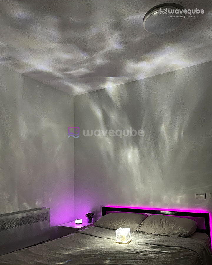 WaveQube - The Original Wave Lamp - White Purple