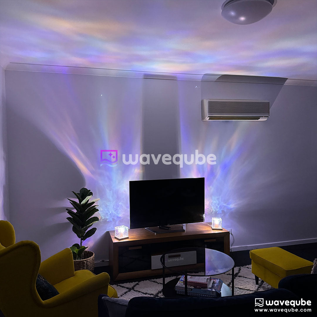 Waveqube Wave Lamp cozy purple relaxing water ripple underwater waves